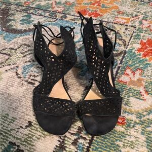 Franco Fortini Black Cutout Sandals